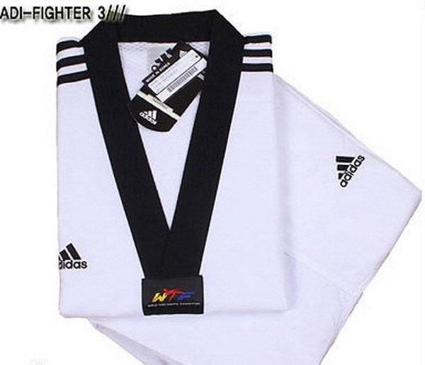 Adidas ADI-FIGHTER NEW 3-STRIPE Taekwondo Uniform (Dobok) Tae Kwon Do TKD