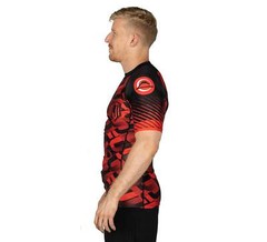 Fuji Match MMA BJJ Jiu Jitsu ShortSleeve Short Sleeve SS Rashguard – Red Black