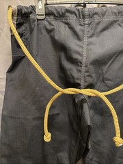 War Tribe Patriot Jiu Jitsu Size: A1H -Black Pants 10oz Ripstop Black and Gold