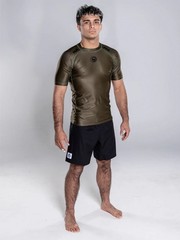Fuji Baseline 2.0 IBJJF Ranked BJJ ShortSleeve SS Rashguard – Military Green