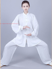Unisex Kung Fu Tai Chi Suit Cotton Linen Shirt+Pants Wushu Martial art Uniforms