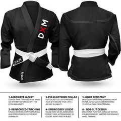 DXM Kid BJJ Gi Kimono Shoyoroll Brazilian Jiu Jitsu MMA Grappling Uniform w/Belt