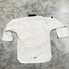 Nike Taekwondo Dobok Top Mens XL White Dri-Fit Black Collar Uniform Martial Arts