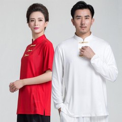 Milk Silk Martial Arts Tai Chi Shirts Blouses T-shirt Kung Fu Wushu Uniform Tops