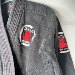 Caique Jiu Jitsu Youth Gi Embroidered Lightweight Black Size M3
