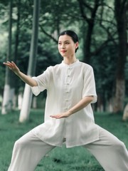 Summer Breathable Short Sleeve Kung Fu Shirts Wing Chun Training Vintage Sport
