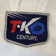 TKD CENTURY Unisex Kids Uniform White V Neck Short Sleeve Drawstring