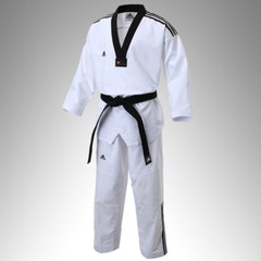 Adidas Official Taekowndo New 3 Line Fighter Uniform Dobok Gi Kukkiwon Approved
