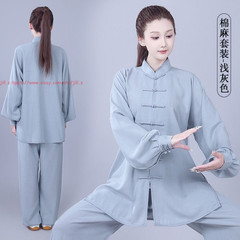 Unisex Kung Fu Tai Chi Suit Cotton Linen Shirt+Pants Wushu Martial art Uniforms