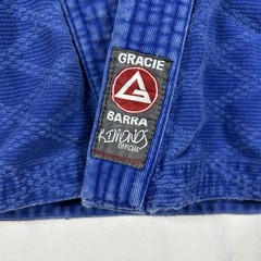 Vintage Gracie Barra Kimono Gi Jacket Youth Y6/Y7 Blue MMA Jiu Jitsu Uniform