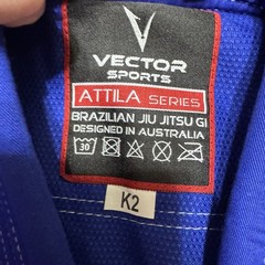 Vector Sports Attila Series Kids K2 Brazilian Jiu Jitsu Blue Full Set New