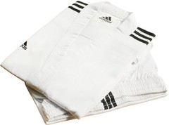 Adidas Champion 3-stripe Open Dobok/Martial Uniform/TaeKwonDo/Karatedo/Gis/White