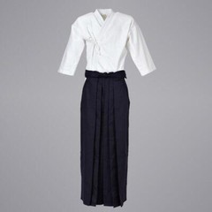Women Mens Loose Japanese Kendo Suit Aikido Martial Arts Uniform Bule White Robe