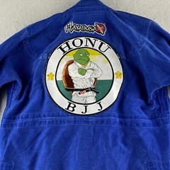 Hayabusa BJJ Gi Youth Blue Jiu Jitsu Yuushi Thick Heavy Duty Thread Jacket