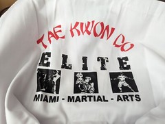 Taekwondo Uniform – White V-Neck – Miami Martial Arts White Belt, Size 6