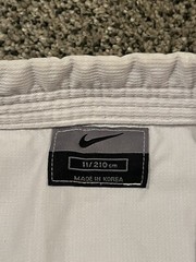 Nike Vintage White Korea Taekwondo Kimono Size 11, 210CM
