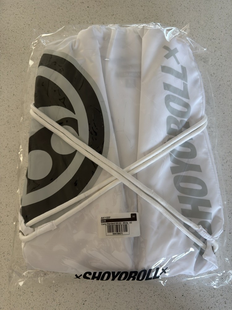 Shoyoroll Comp Standard White Q1 XIX *BRAND NEW* Albino Preto Jiu Jitsu Kimono