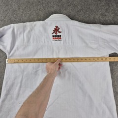 Keiko Raca Kimono Brazilian Jiu Jitsu White Gi Top Size 4 BJJ Gold Heavyweight