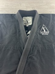 Alliance Jiu Jitsu Black Jacket Kimono Top Coat Adult A1 Black Cotton Blend