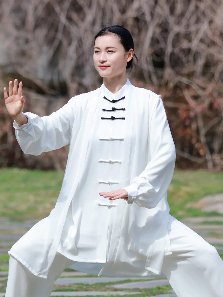 Tai Chi Uniforms Kung Fu Clothing Men Martial Arts Clothes Wu Shu Exercise White