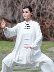 Tai Chi Uniforms Kung Fu Clothing Men Martial Arts Clothes Wu Shu Exercise White