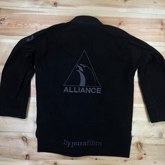 Alliance Jiu Jitsu Gi Top Mens A1L Black Pura Fibra Brazilian BJJ Kimono Medium
