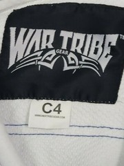 WAR TRIBE White Men’s Gi, Size C4. Jiu Jitsu.Pant & Shirt