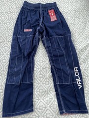 Valor VTY 2.0 BJJ Boys Kids Blue Gi Brazilian Jiu Jitsu Kimono Pants Set M2
