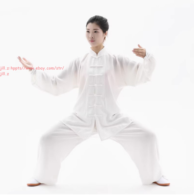 Unisex Tai Chi Uniform Cotton Chinese Kung Fu Wear Martial Arts Wing Chun Suit