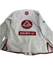 Storm Equipe GB Gracie Barra A2 BJJ Gi Uniform White Kimono Jacket Pants Set