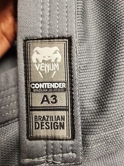 Venom Contender 2.0 Brazilian Jiu Jitsu Martial Arts GREY Uniform Size A3 Top