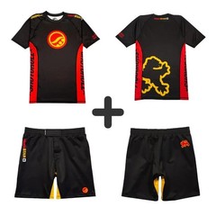 Shoyoroll Batch 146 BlackSTAR Retro BJJ Rash Guard Short Sleeve & MMA Shorts Set