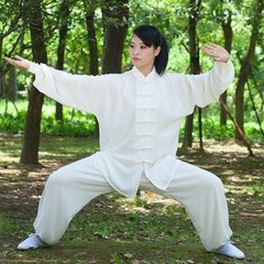 Men Women Tai Chi Suit Kung Fu Shirt Pants Chinese Wushu Uniform Martial Arts AU