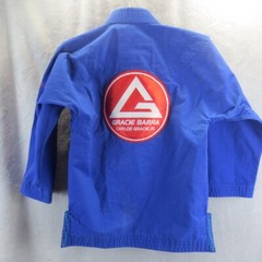 Gracie Barra Equipe Jiu Jitsu Gi Youth Jacket Blue BJJ Active Kimono Jacket Y4