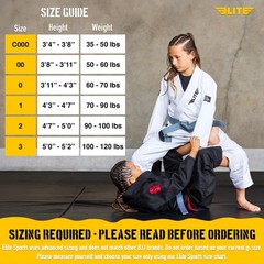 Elite Sports IBJJF Ultra Light BJJ Brazilian Jiu Jitsu Gi for Kids with Presh…