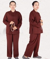 Shaolin Monk Zen Lay Clothes Buddhists Meditation Uniform Temple Monk Robe Suits
