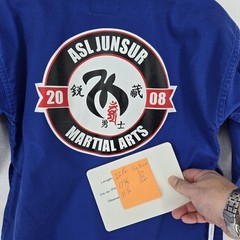 Sang Moo Sa Martial Arts Top Size 0 140cm Blue ASL Junsur Taekwondo Uniform Kid