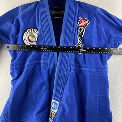 Hayabusa BJJ Gi Youth Blue Jiu Jitsu Yuushi Thick Heavy Duty Thread Jacket