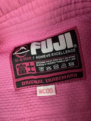 Fuji Kimonos BJJ Brazilian Jiu Jitsu Kimono Gi Jacket Girls XS Top Pink Ribbon