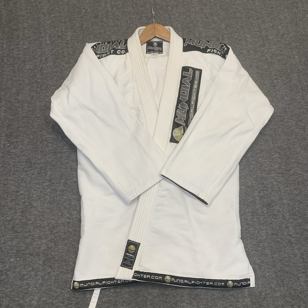 brazilian jiu jitsu gi White size A-4 Mundial fight co