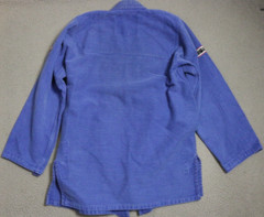 Revgear Jiu-Jitsu Gi Jacket Unisex A2 Blue Cotton Flags Open Front Long Sleeve