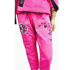 Pink Brazilian Jiu Jitsu Gi BJJ Uniform Kimono Martial Arts Training Suit w/logo