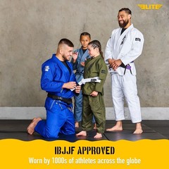 Elite Sports IBJJF Ultra Light BJJ Brazilian Jiu Jitsu Gi for Kids with Presh…