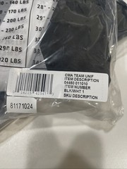 Century CMA Team Uniform Black Belt Club Black/White 1