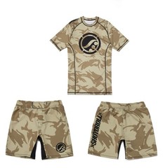 Full Camo MMA Rash Guard & Training Shorts Set | BJJ No Gi Combat Wear