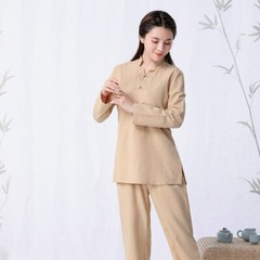 Womens Martial Arts Wushu Tai Chi Yoga Set Kung Fu Suit Pants Top casual clothes