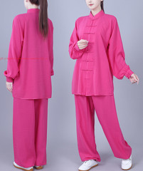 Unisex Tai Chi Kung Fu Suit Linen Cotton Morning Exercise martial arts Uniforms