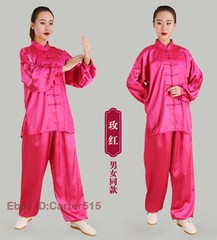 Chinese Kung Fu Tai Chi Faux Silk Uniform Arts Wushu Wing Chun Sets Unisex