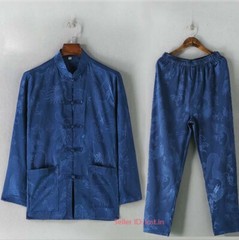 Men Martial Arts Wushu Tai Chi Sets Tang Suit Wing Chun Kung Fu Coat Pants Shirt