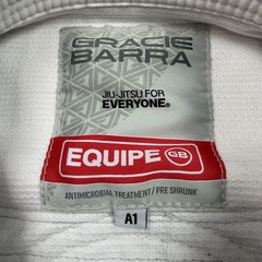 Gracie Jiu-Jitsu Gracie Barra Gi Kimono Mens Medium A1 White BJJ Jacket Top